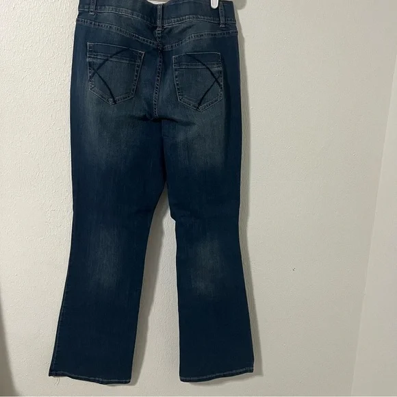 Lane Bryant Bootcut Tighter Tummy Tech Size 14R NWT Dark Blue Jeans Casual - Picture 4 of 10